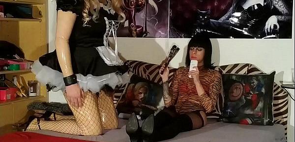  Beth Kinky - Mistress use french maid fembot for foot massage pt1 HD FULL